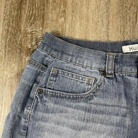 Mudd High Rise Raw Hem Daisy Duke Jean Shorts Women’s 13 Distressed Vintage Cut - Picture 3 of 16